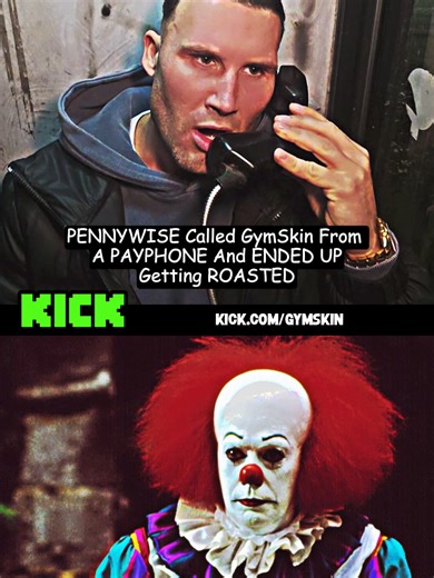 GymSkin calls PENNYWISE at a PHONE BOOTH #gymskin #pennywise