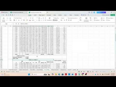 Calculation of fly leveling (RL transfer)