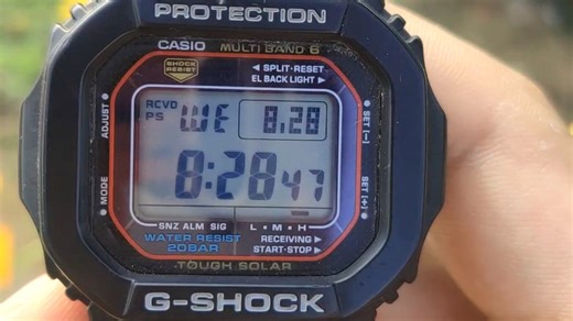 卡西欧GW-M5610电波表手动收波