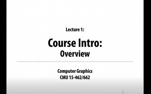 CMU计算机图形学英文字幕