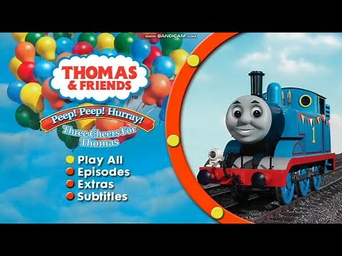 Thomas & Friends UK DVD Menu Walkthrough: Peep! Peep! Hurray! Three Cheers for Thomas! (2005)