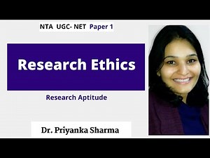 Research Ethics I Research Aptitude I Research Methodology I NTA UGC NET I Dr Priyanka Sharma