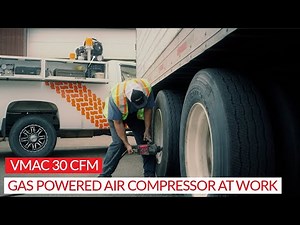 VMAC G30 Gas Driven Air Compressor at work - Powered by Honda