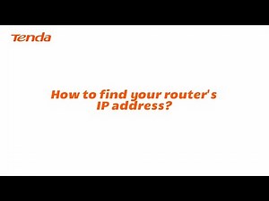 How to find your router's IP address