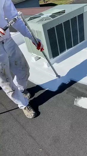 Elastomeric Roof Coating Installation!