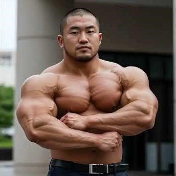 Muscular guys in business wear