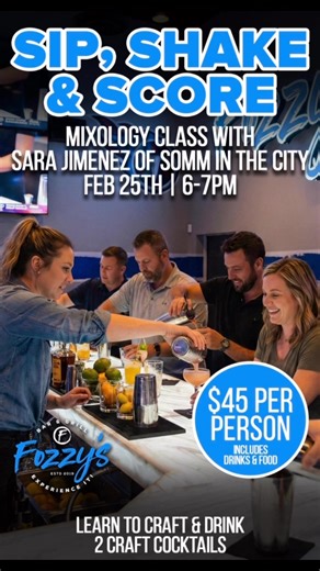 Sip, Shake & Score: A Winter Mixology Class Join us for a fun and interactive winter mixology class led by Sara Jimenez of Somm In The City, where cocktails meet confidence and seasonal flavors take center stage. Perfect for friends, date nights, or anyone looking to warm up their cocktail game, this relaxed class will guide guests through two winter-inspired cocktails that are approachable, delicious, and easy to recreate at home. When: Wednesday February 25th 6-7pm Sara will walk you through s