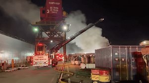 Video: U.S. Coast Guard Cutter Damaged in Fire at Tampa Shipyard