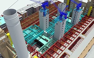 用Synchro 4D做的施工模拟动画