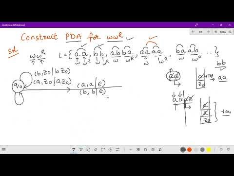 Construct PDA for WW^r | NPDA for Even Palindrome | Automata Theory (TOC) Explained