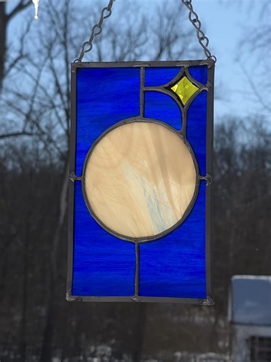 Stained Glass Moon and Star - Etsy
