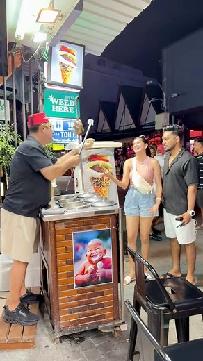 Turkey ice magic cream in pattaya 😜 . . Travel patner - Lavanya Travels #chalenge #funny #travelblogger #thailand #pattaya #fypシ゚viralシfypシ゚ | Piyumali Edirisinghe