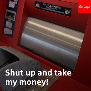 Gib mir deine Scheine, Baby! 🤑 Du kannst mittlerweile an immer mehr unserer Geldautomaten auch einzahlen! Damit bist du unabhängig von den Öffnungszeiten. Die Automaten mit Ein- und Auszahlfunktion findest du hier: https://www.haspa.de/de/home/service/filiale-finden.html?n=true&stref=opener .#rundumdieUhr #Service #MeineBankheißtHaspa | Haspa - Hamburger Sparkasse