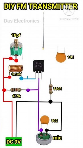DIY Fm Transmitter Circuit Diagram #circuit #electronicsprojects #diyprojects