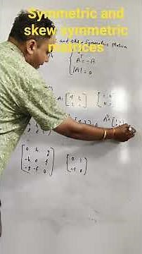 symmetric and skew symmetric matrices#matrices#symmetricmatrix#skewsymmetricmatrix#maths#mathematics