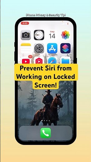 Prevent Siri from Working on Locked Screen! #shorts #iphone