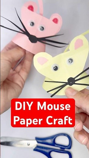 Cute Paper Mouse DIY Paper Clip Craft #papercrafttutorial