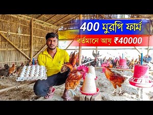 400 সোনালি মুরগি ফার্ম থেকে আয় করেন ₹40,000 টাকা | Desi Murgi Farm | murgi farming in west bengal