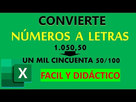 COMO CONVERTIR NUMEROS A LETRAS EN EXCEL - SUPER FÁCIL