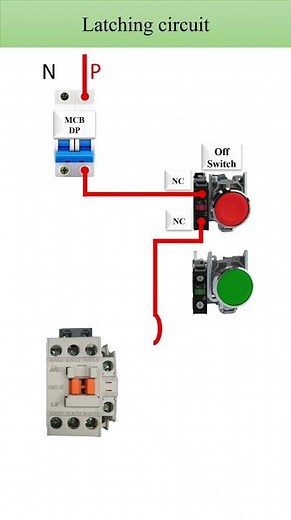 Latching Circuit Connection diagram Industry wiring #motor #Industrial #control