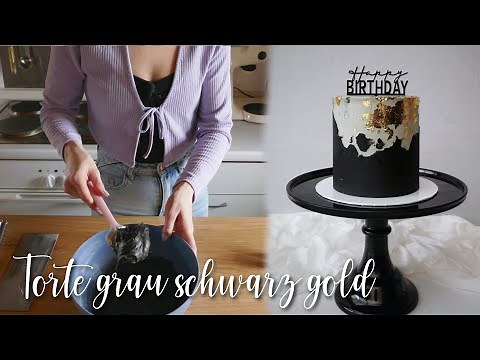 💯Torte für Männer zum Geburtstag - grau schwarz gold