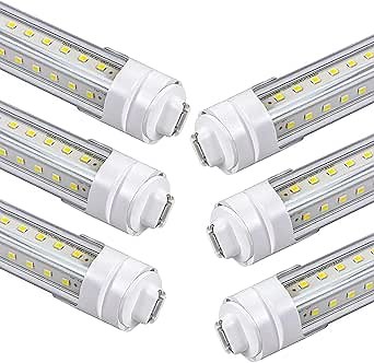 GOCuces 4FT T8 LED Tube Lights,36W 3600lm,Daylight White 5000K,R17d Base,45.8 inches End to End,60W F48T12 CW HO Fluorescent Bulb Replacement,Ballast Bypass,Dual-Ended Power for Sign,Shop,Pack of 6