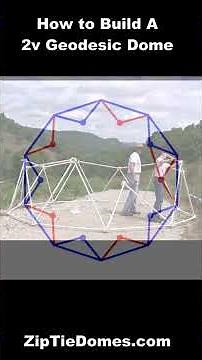 How to Build a 2v Geodesic Dome #diy #connectors #geodesicdome #hubs