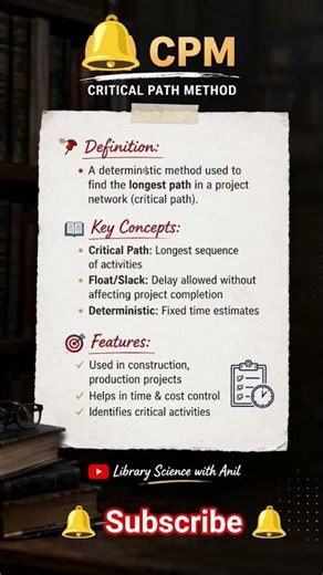 CPM in 30 Seconds 🔥 | Critical Path Method Explained | NET 📚 #ugcnet #cpm #management