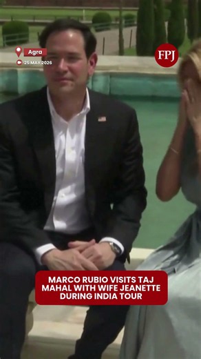Marco Rubio Visits Taj Mahal With Wife Jeanette During India Tour