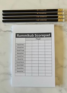 Rummikub Scorepad With Personalized Pencils | Family Game Night Rummikub Score Sheets - Etsy