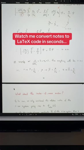 Convert Handwritten Notes to LaTeX Code Quickly