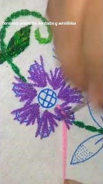 How to embroider small flowers with this simple stitch #embroidery #stitch #embroidery #handmade