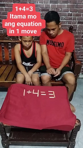 48K views · 247 reactions | 1+4=3 itama mo ang equation in 1 move #logic #iqtest #mathchallenge #reelschallenge #fbreelsviral #highlights | BUHAY BUKID | Facebook