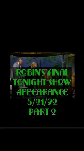 Robin Williams' Final Tonight Show Appearance, 05/21/92 Part 2 OF 10🤣😂 #robinwilliams #funny