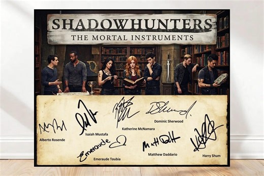 Shadowhunters the Mortal Instruments Cast Signed Poster, Fantasy TV Fan Art Print - Etsy