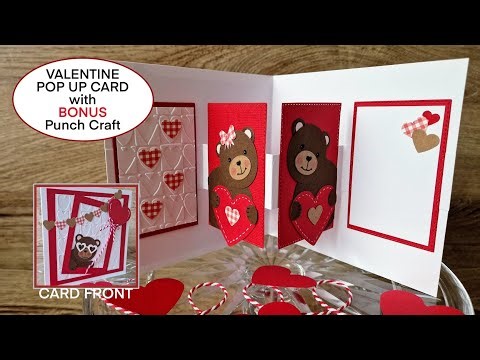 VALENTINE CARD with Pop Out Panels - with punch craft!
