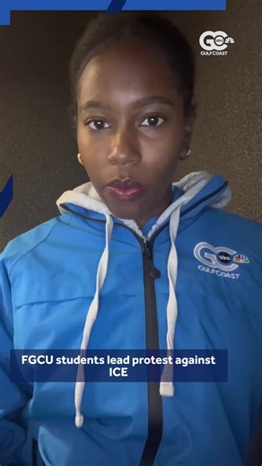 Florida Gulf Coast University students, joined by community members, gathered on campus to protest against U.S. Immigration and Customs Enforcement and recent deaths involving federal officers.
