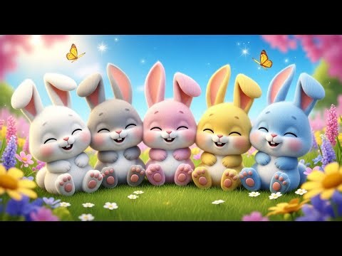 Five Little Baby Bunnies Snuggle Snuggle Snuggle | Sweet Bedtime Nursery Rhyme