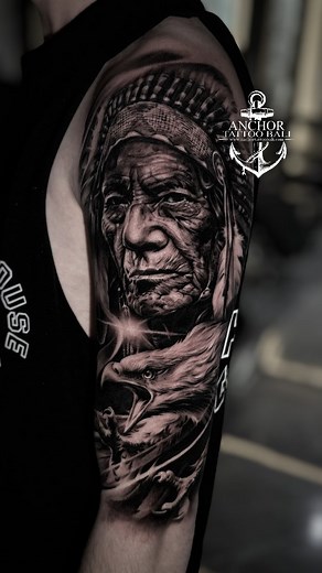 Stunning Realism Native American Tattoo, Done By Mr. Rico Anchors Aweigh for Nautical November! 🌊 November in Bali is the perfect time to get inked with a timeless piece. Don’t Think, Ink. DM on our Social Media, WA 62 819-9991-9107 or visit our website at bio www.anchortattoobali.com 📍Anchor Tattoo Bali Legian Street no 141, Kuta, Bali. #anchorsmate #anchortattoobali #tattoo #inked #moretattoomoresexy #NauticalNovember #BaliTattoo | Anchor Tattoo Bali