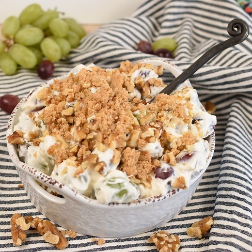 Grape Salad Recipe w/ Greek Yogurt - Pitchfork Foodie Farms