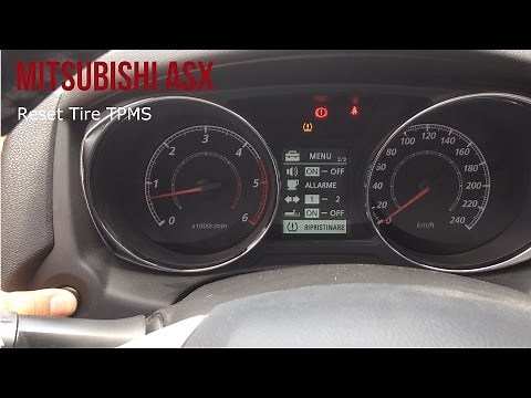 Mitsubishi ASX Reset Tire Pressure Pneumatici TPMS