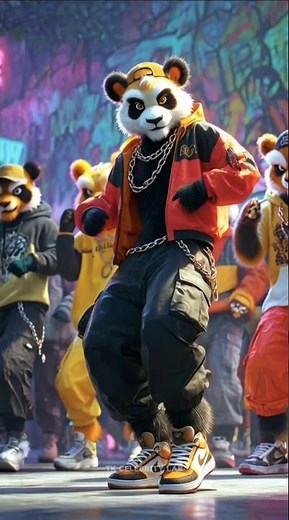 🐼🔥 Panda Hip Hop Dance! | #tkcelebritylab