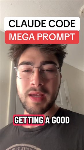 James Goldbach on Instagram: "The ultimate mega prompt for one shotting Claude code projects. #claude #ai #vibecoding #coding #aiagents"