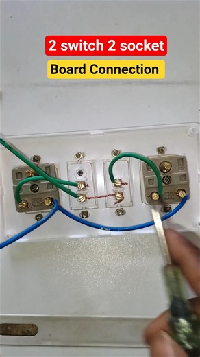 2 Switch 2 Socket Wiring ⚡ 90% Log Galat Karte Hain! #Shorts #shortvideo #wiring