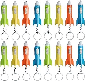Finger Flashlight Rocket Keychain Space Keychain Astronaut Party Favors Science Party Favors Birthday Goodie Bag Favors 20 Pieces