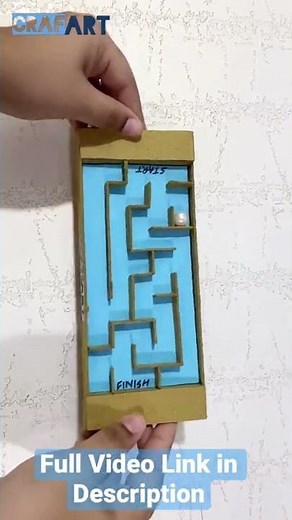 DIY Maze Game from Cardboard #shorts#maze#game#cardboard#diy