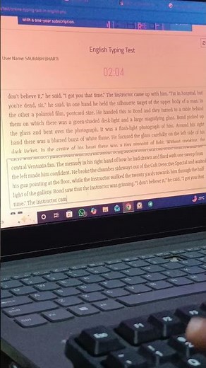 English Typing 42 WPM with 99.50% Accuracy #viral #upsssc #englishtypingcourse #viralvideo #trending