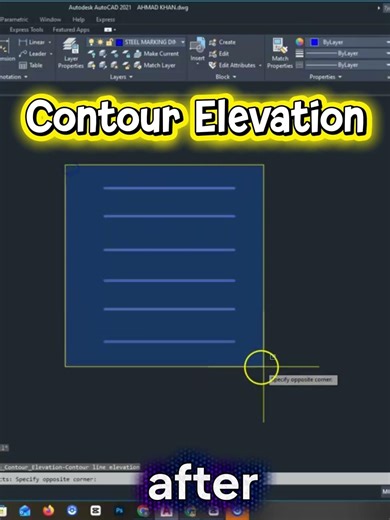 Create Contour Elevation in 1 Second | AutoCAD Quick Trick 🔥 | #autocad