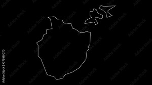 Appenzell Innerrhoden canton map outline animation