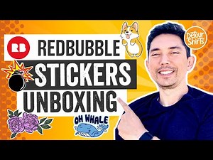 RedBubble Sticker Unboxing Haul and Review. Stickers from my favorite shops on RedBubble.